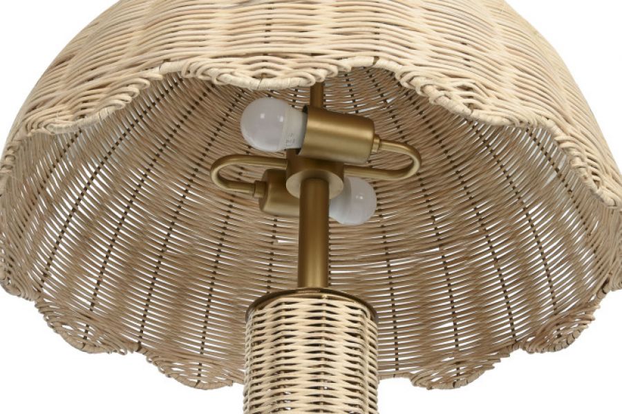 Lampa stojąca z rattanu – naturalny design 149 cm - Item International