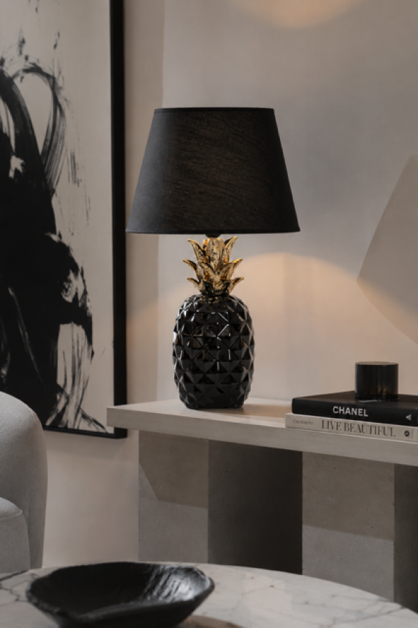 Lampa stołowa Ananas czarna - Item International