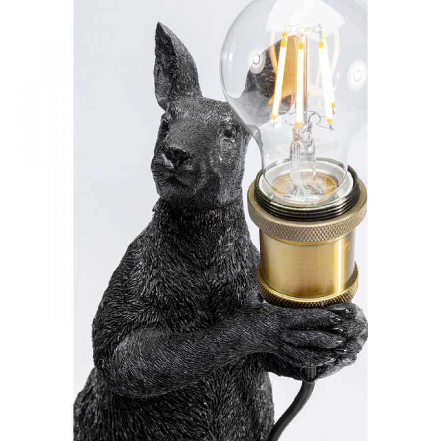 Lampa stołowa Animal Kangaroo czarna 46cm - Kare Design