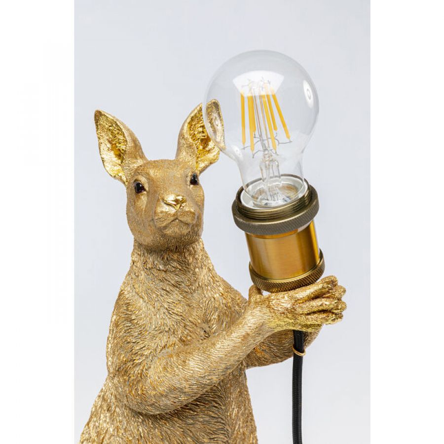 Lampa stołowa Animal Kangaroo złota 46cm - Kare Design