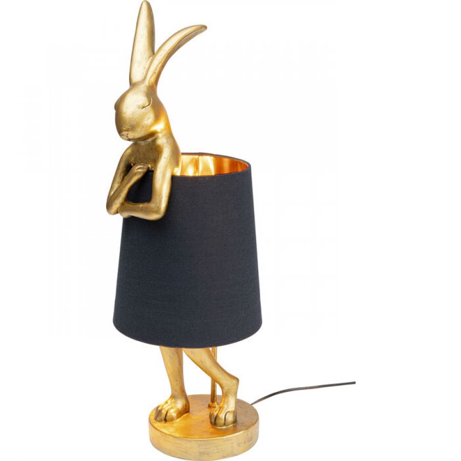 Lampa stołowa Animal Rabbit czarna 68cm - Kare Design