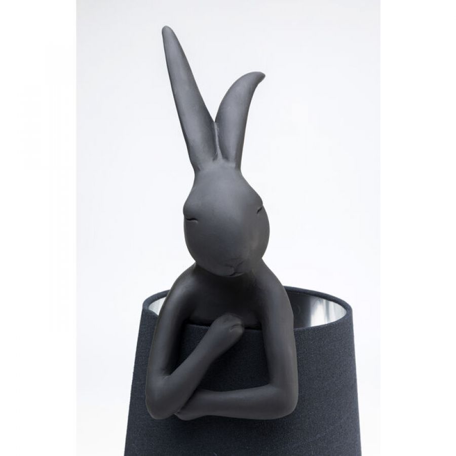 Lampa stołowa Animal Rabbit czarna matowa 68cm - Kare Design