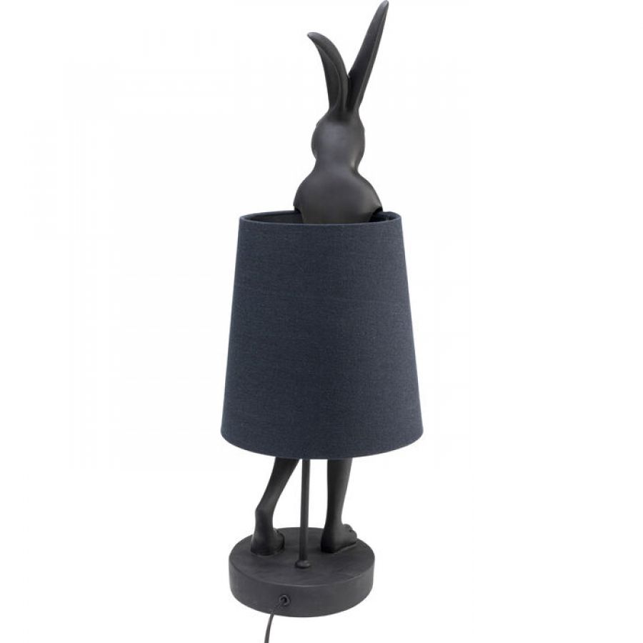 Lampa stołowa Animal Rabbit czarna matowa 68cm - Kare Design