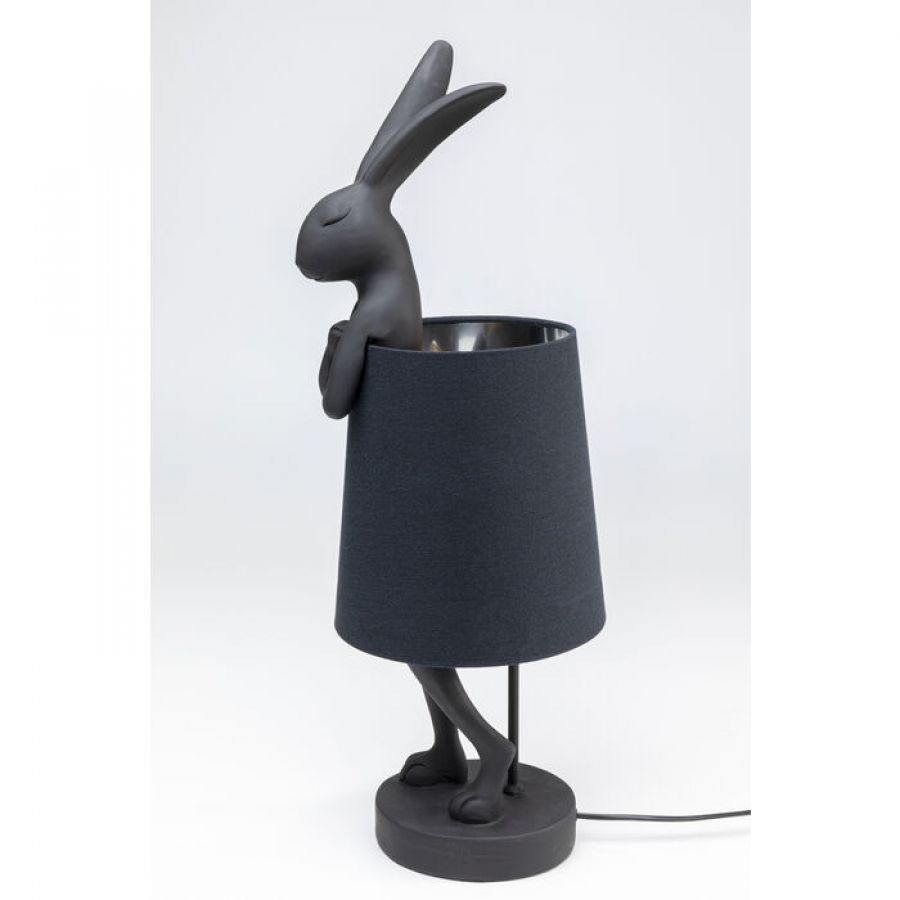 Lampa stołowa Animal Rabbit czarna matowa 68cm - Kare Design
