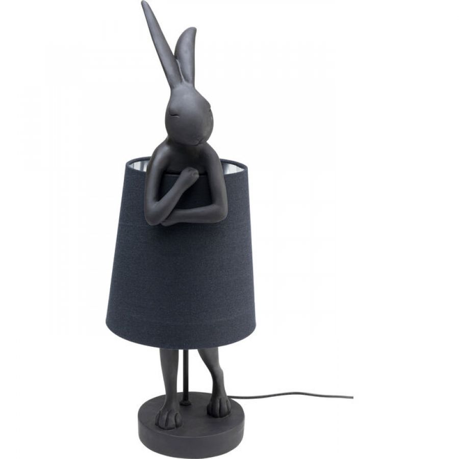 Lampa stołowa Animal Rabbit czarna matowa 68cm - Kare Design