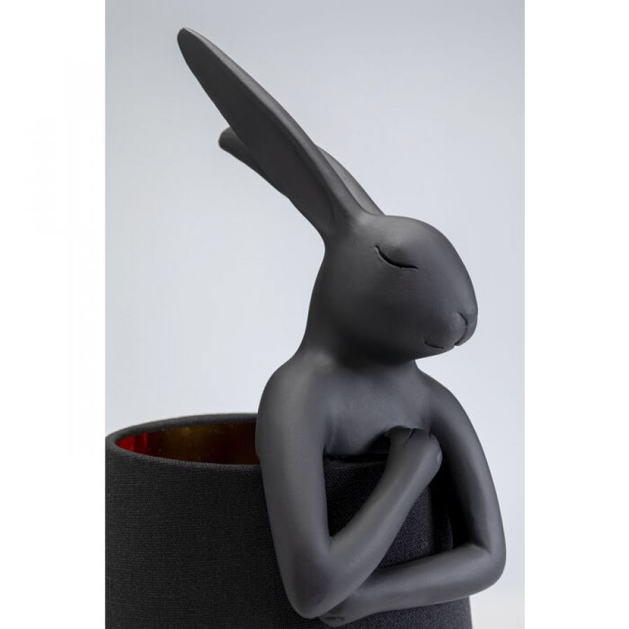 Lampa stołowa Animal Rabbit czarna matowa 50 cm - Kare Design