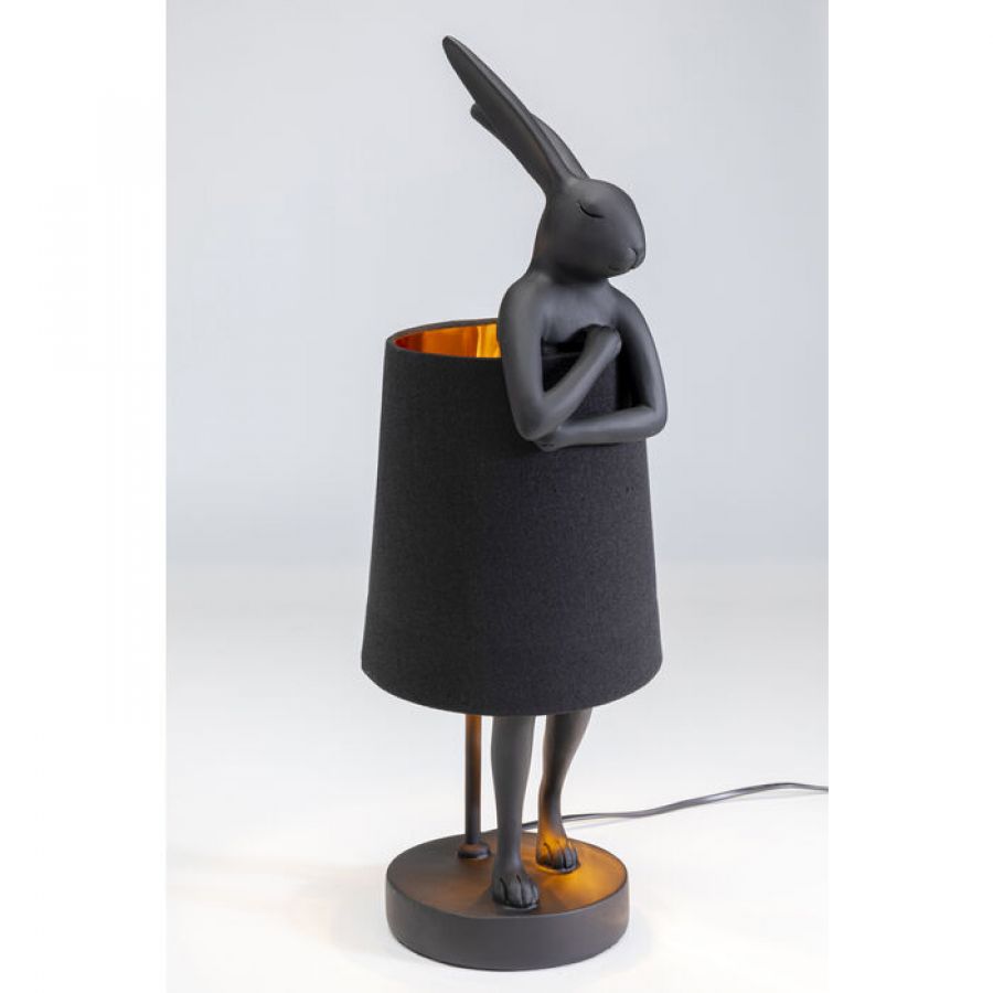 Lampa stołowa Animal Rabbit czarna matowa 50 cm - Kare Design