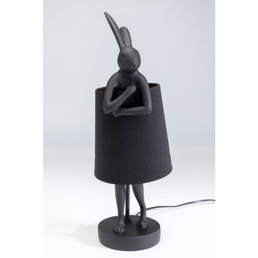 Lampa stołowa Animal Rabbit czarna matowa 50 cm - Kare Design