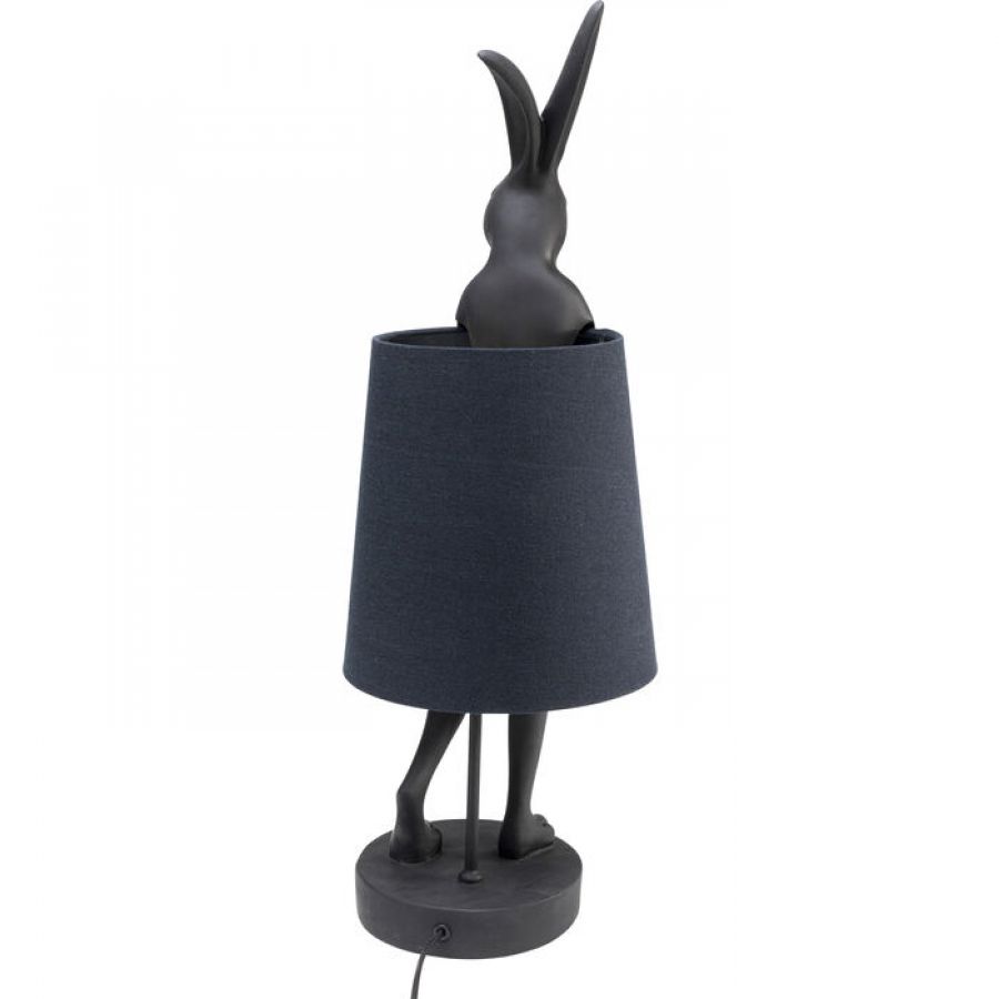 Lampa stołowa Animal Rabbit czarna srebrna 68 cm  - Kare Design