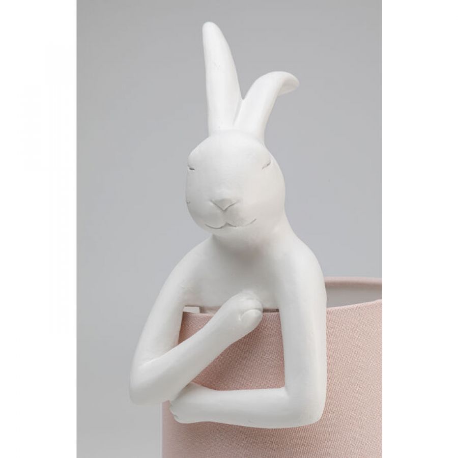 Lampa stołowa Animal Rabbit różowa 50cm - Kare Design