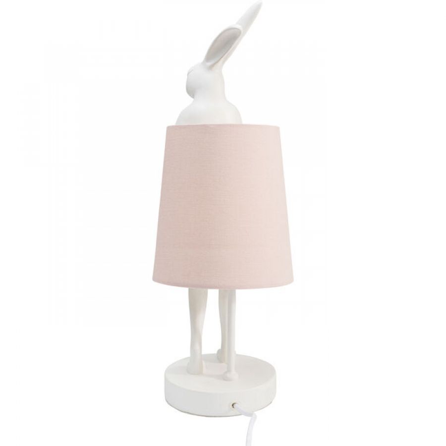 Lampa stołowa Animal Rabbit różowa 50cm - Kare Design