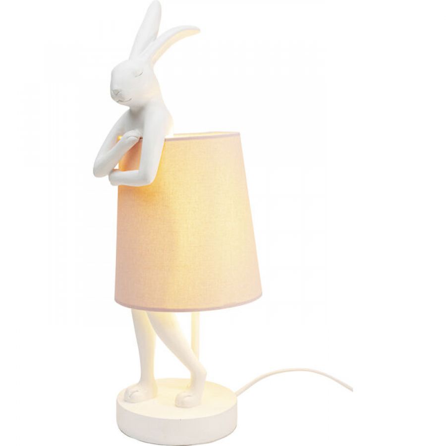 Lampa stołowa Animal Rabbit różowa 50cm - Kare Design