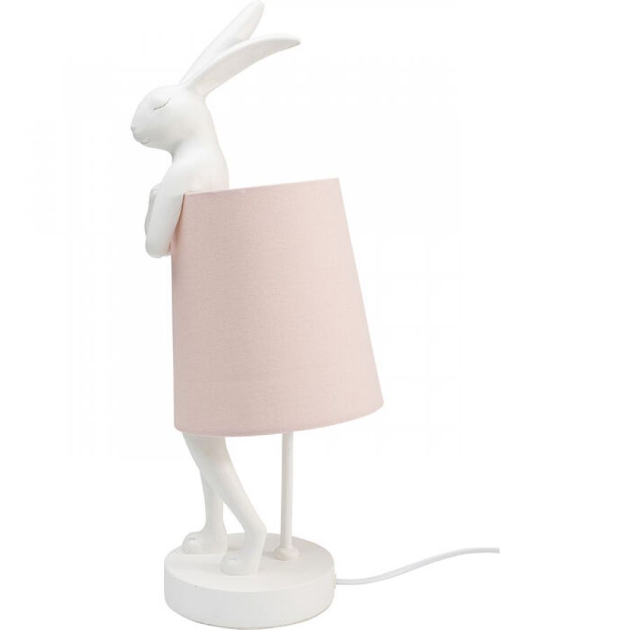 Lampa stołowa Animal Rabbit różowa 50cm - Kare Design