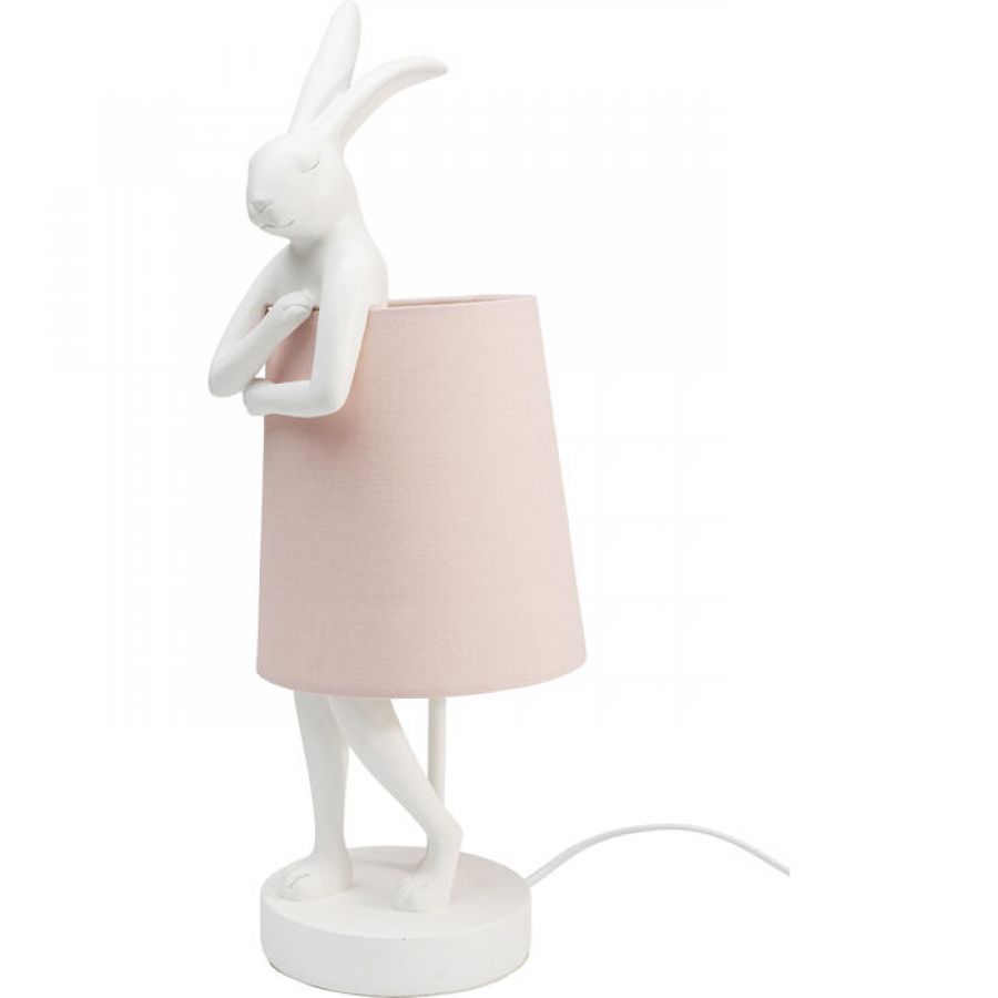 Lampa stołowa Animal Rabbit różowa 50cm - Kare Design