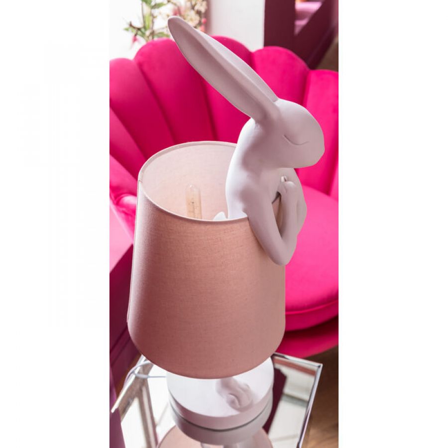 Lampa stołowa Animal Rabbit różowa 68 cm - Kare Design