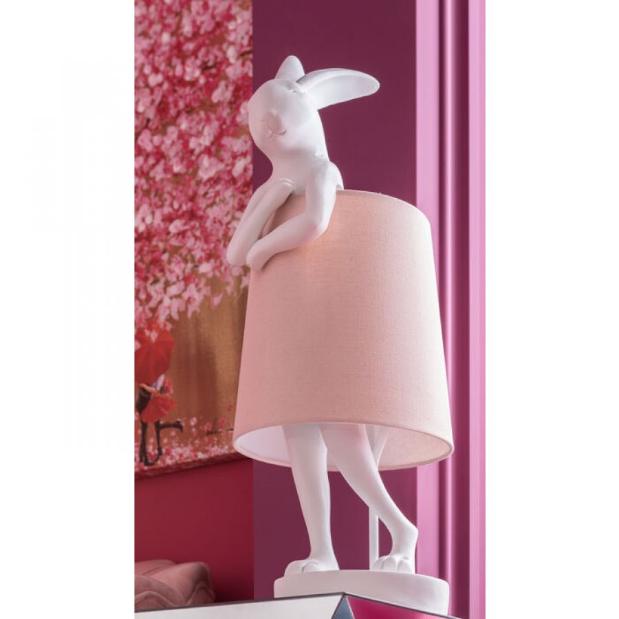 Lampa stołowa Animal Rabbit różowa 68 cm - Kare Design