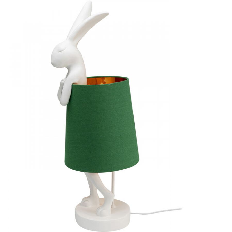 Lampa stołowa Animal Rabbit zielona 68cm - Kare Design