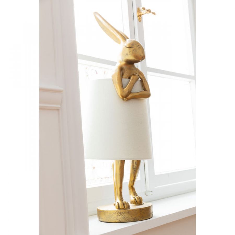 Lampa stołowa Animal Rabbit złota 68cm - Kare Design