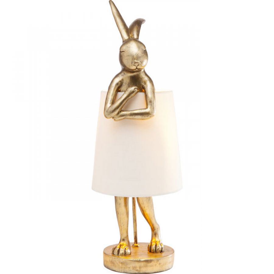 Lampa stołowa Animal Rabbit złota 68cm - Kare Design