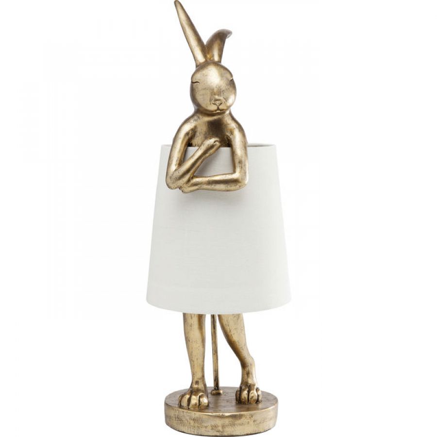 Lampa stołowa Animal Rabbit złota 68cm - Kare Design