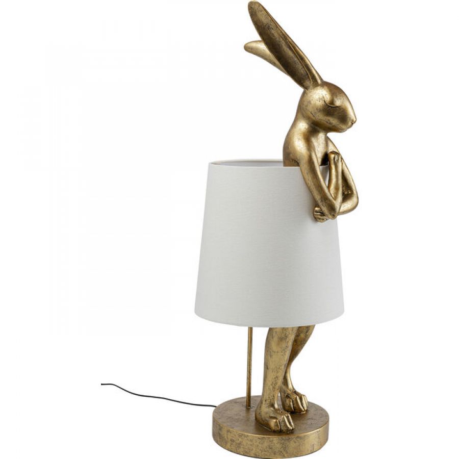 Lampa stołowa Animal Rabbit złota 88cm - Kare Design