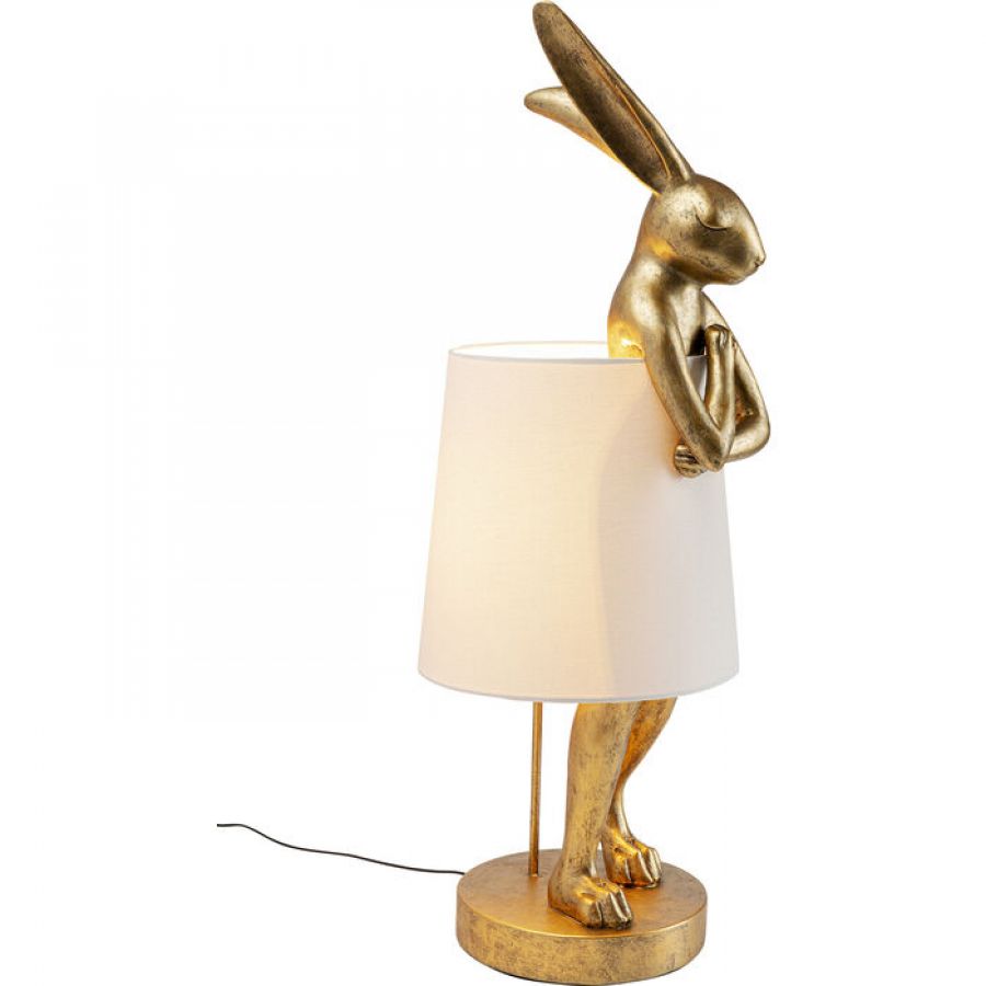 Lampa stołowa Animal Rabbit złota 88cm - Kare Design