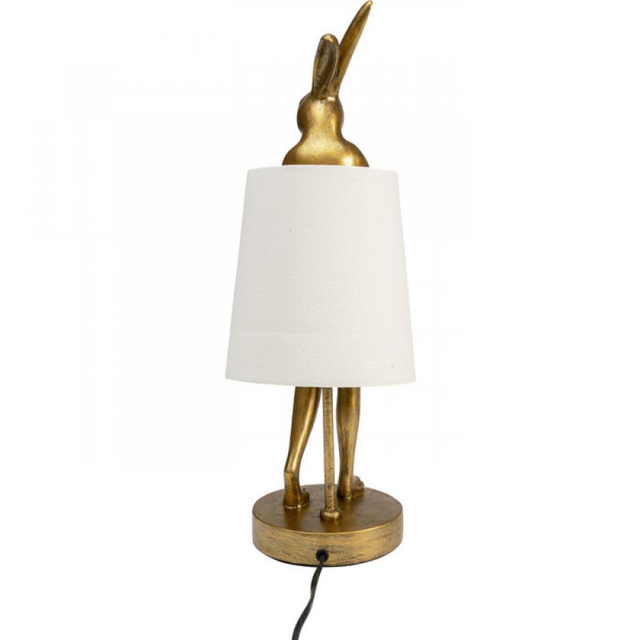 Lampa stołowa Animal Rabbit złoto biała 50cm - Kare Design