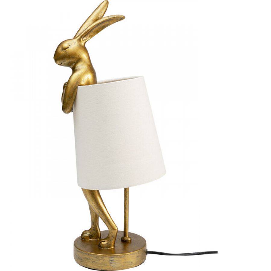 Lampa stołowa Animal Rabbit złoto biała 50cm - Kare Design