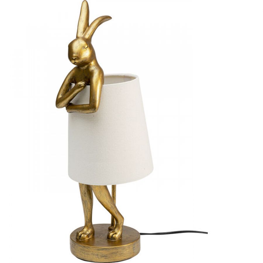 Lampa stołowa Animal Rabbit złoto biała 50cm - Kare Design