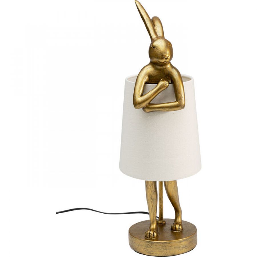 Lampa stołowa Animal Rabbit złoto biała 50cm - Kare Design