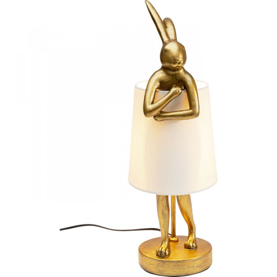 Lampa stołowa Animal Rabbit złoto biała 50cm - Kare Design