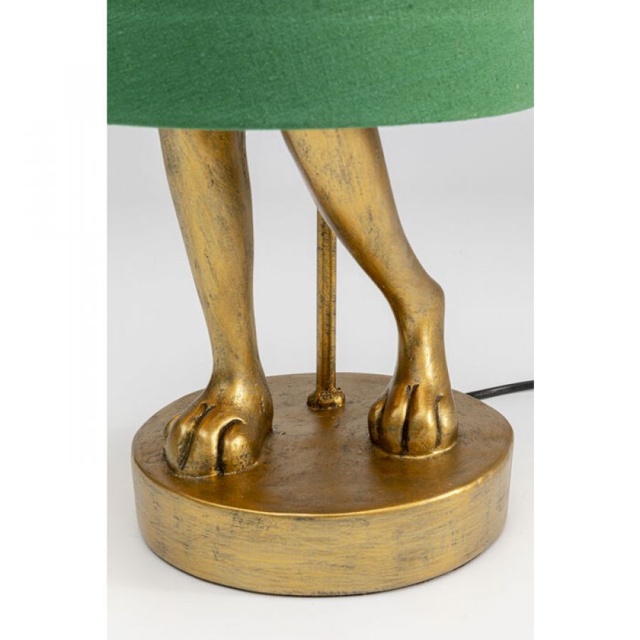 Lampa stołowa Animal Rabbit złoto zielona 68cm - Kare Design