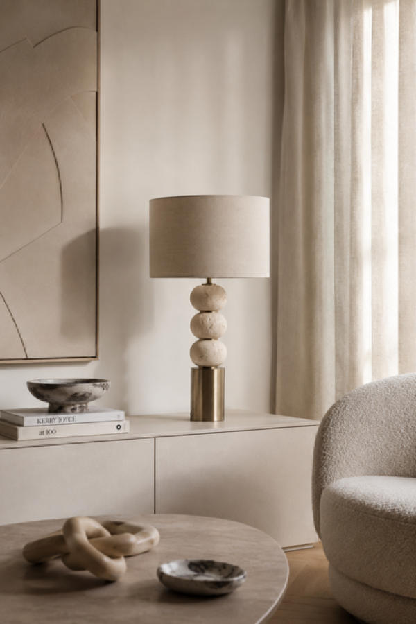 Lampa stołowa Bubble marmur beige