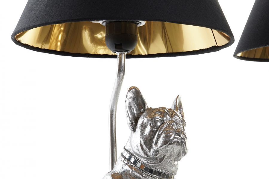 Lampa stołowa Bulldog z czarnym kloszem