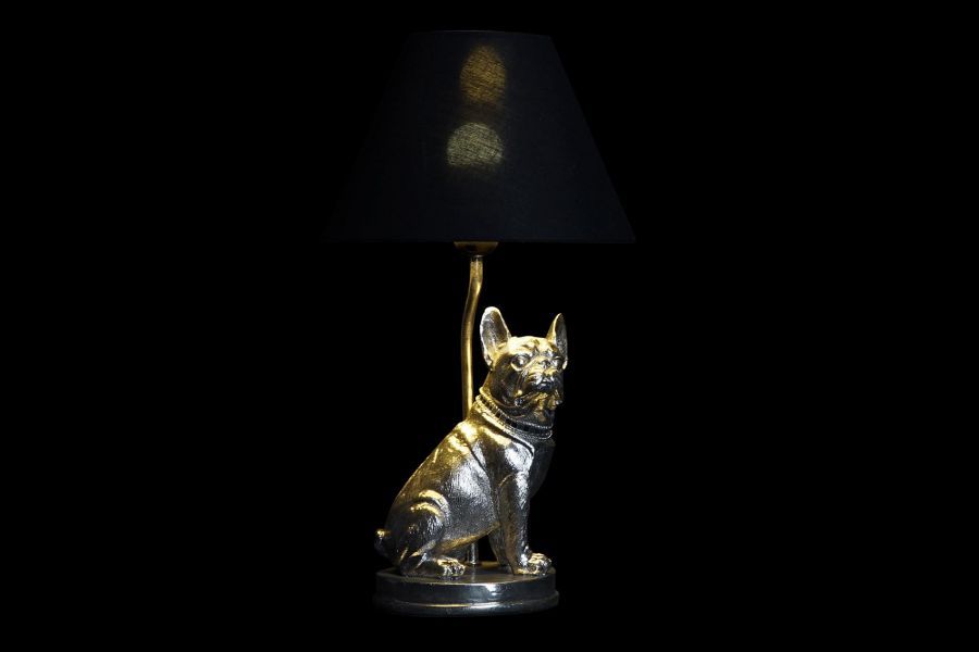Lampa stołowa Bulldog z czarnym kloszem
