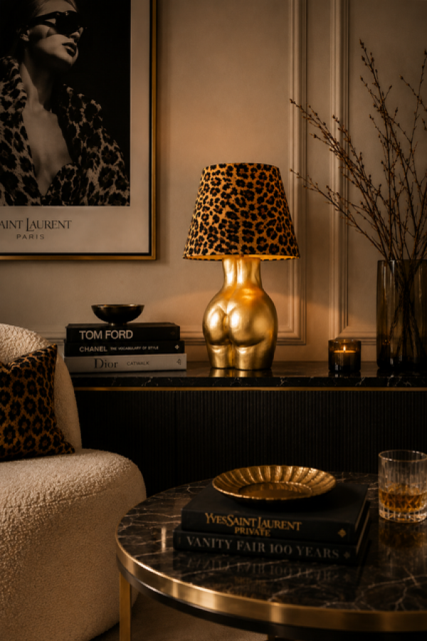 Lampa stołowa Donna Body Leopard - Kare Design