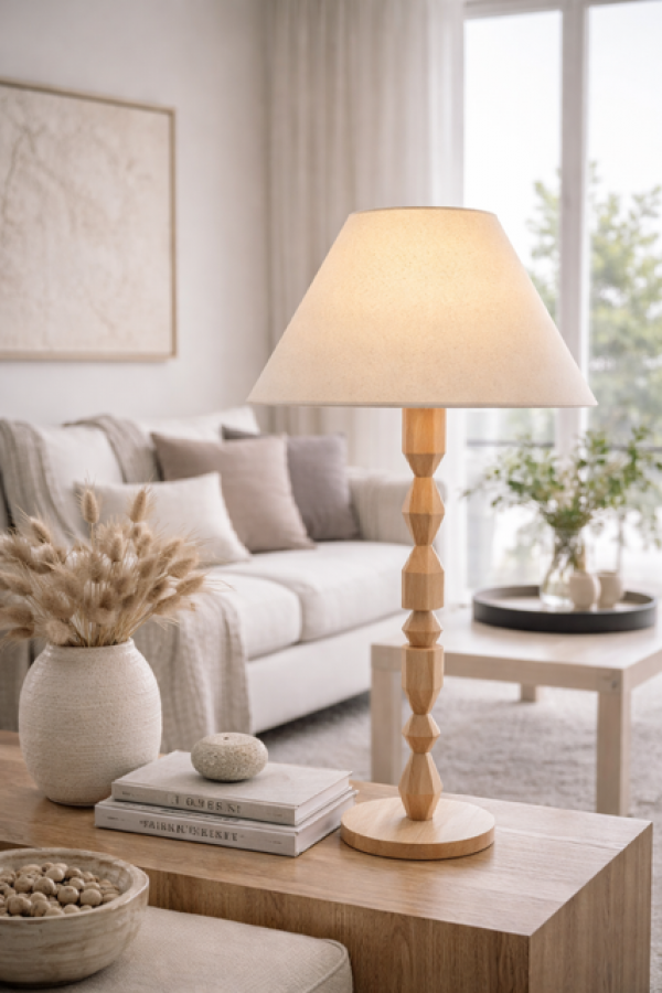 Lampa stołowa drewniana Modern