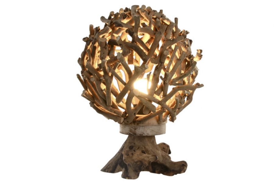 Lampa stołowa drewniana Wonderland Kula