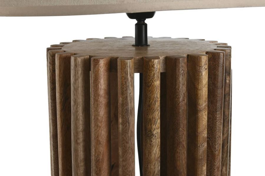 Lampa stołowa drewniana z lamelami 72 cm