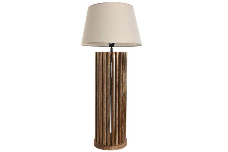 Lampa stołowa drewniana z lamelami 72 cm