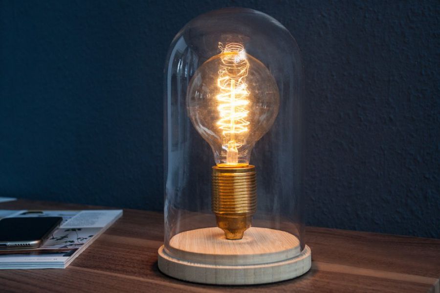 Lampa stołowa Edison retro - Invicta Interior