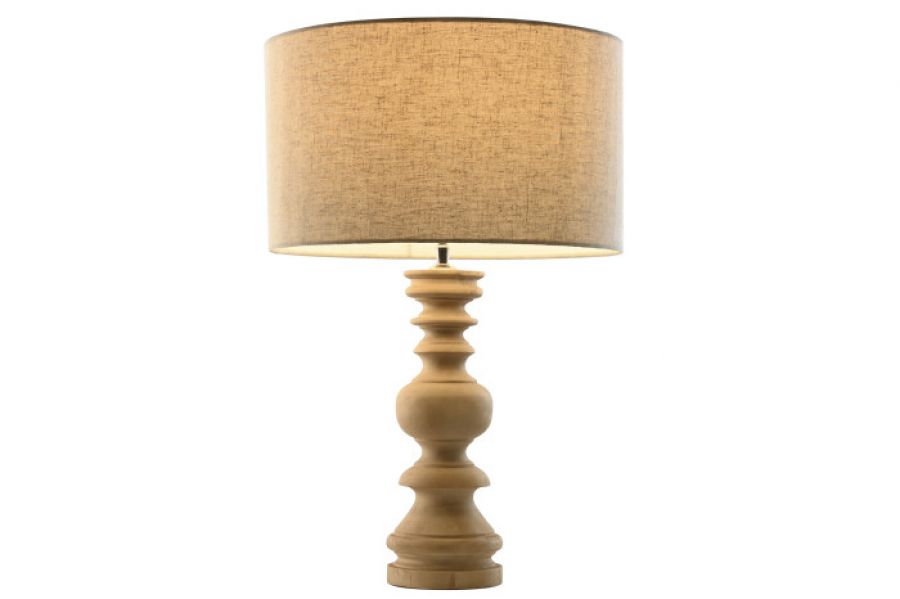 Lampa stołowa Elegant z drewna mango 55 cm - Item International