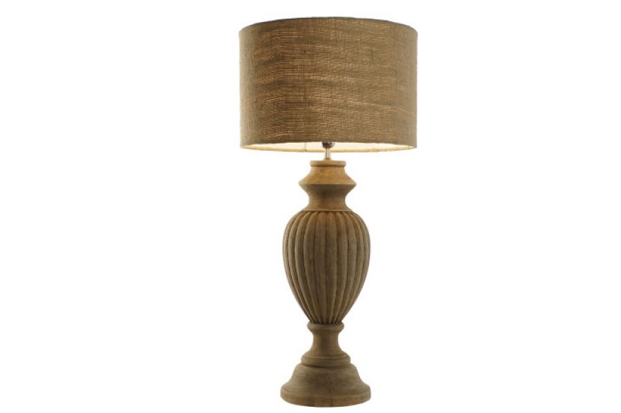 Lampa stołowa Elegant z drewna mango 91 cm