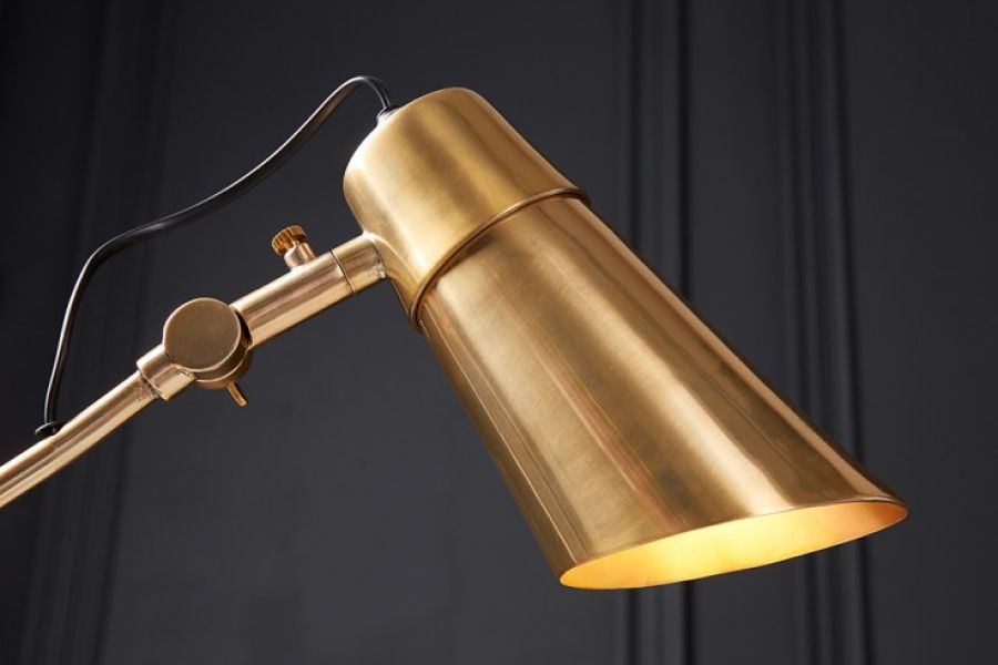 Lampa stołowa Energiering złota  - Invicta Interior