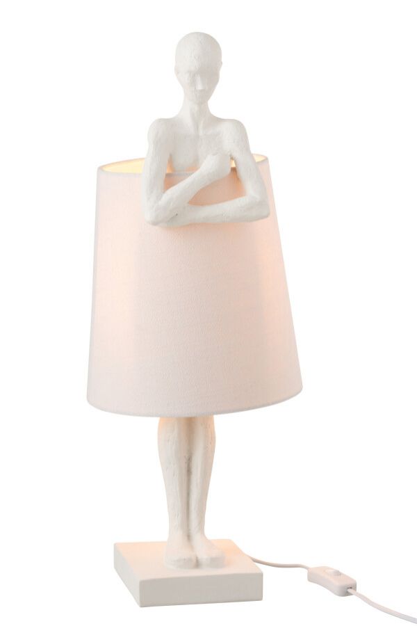 Lampa stołowa Figura Lumiere biała - Item International