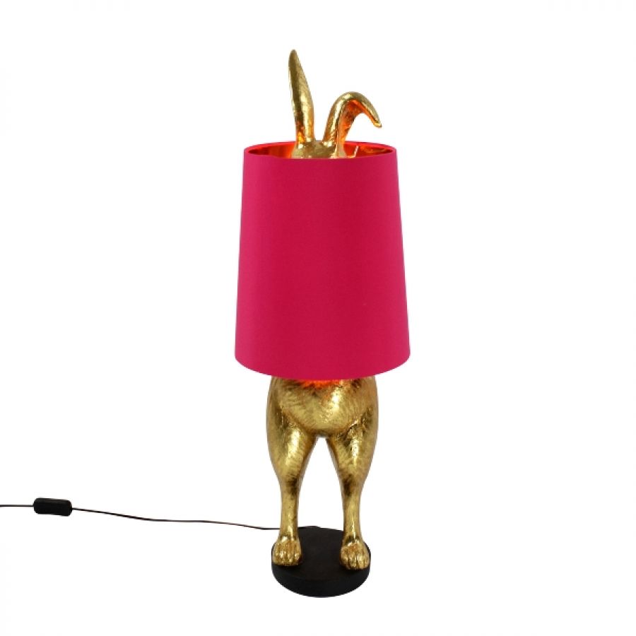 Lampa stołowa Hiding Bunny różowa