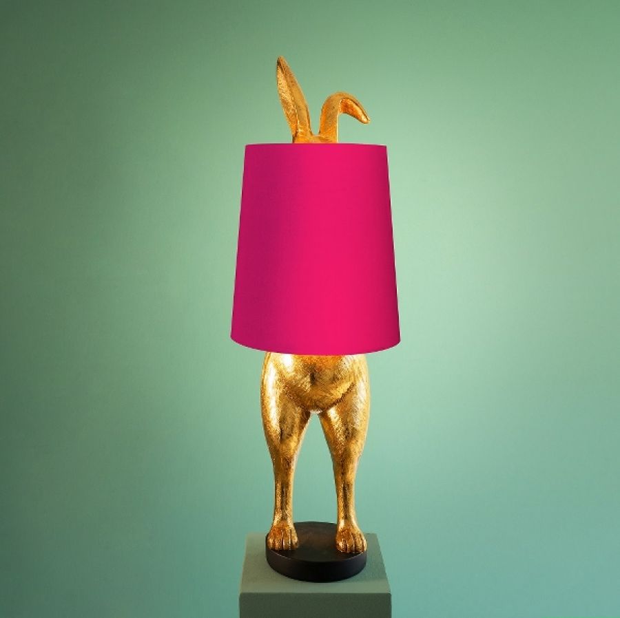 Lampa stołowa Hiding Bunny różowa