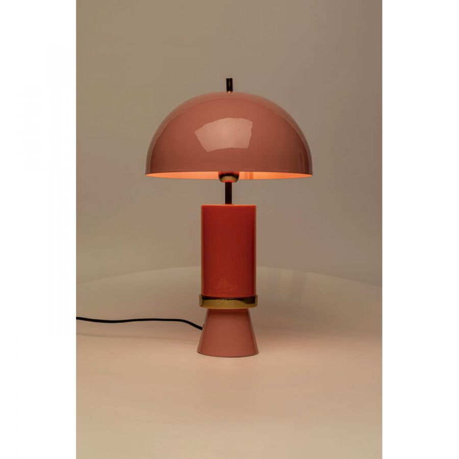 Lampa stołowa Josy Mushroom różowa - Kare Design