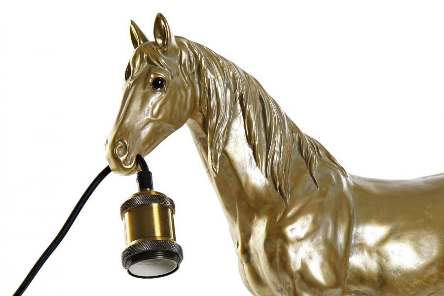 Lampa stołowa Koń złoty