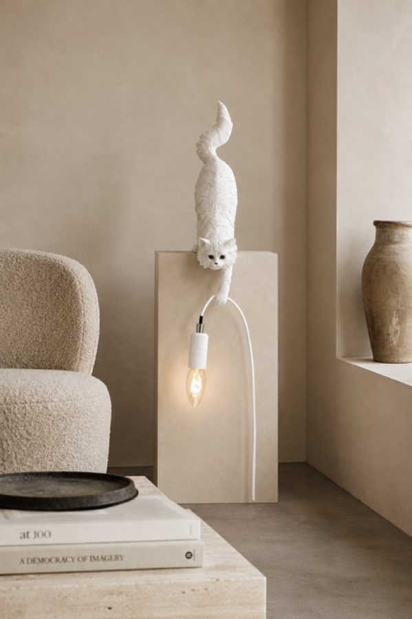 Lampa stołowa Kot Chichi biały - Werner Voss
